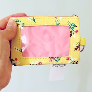 LeSportsac ID Card Case - Yellow Bouquet print